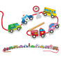 VIGA Wooden Blocks Wooden Interlacing Lace Cars