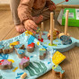 TOOKY TOY Wooden Whale and Fish Game Multifunctional 4 in 1