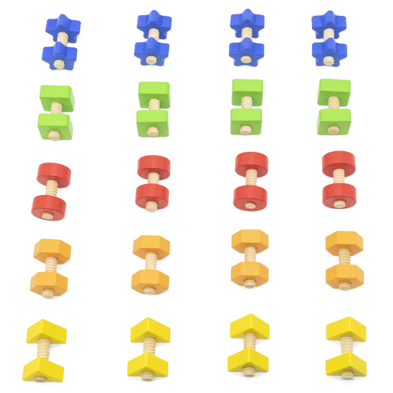VIGA Nuts and Bolts Match and Twist Skill Toy