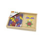 VIGA Wooden Geometric Mosaic Dienes Blocks Montessori Logical Puzzle 148 pieces