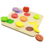 MASTERKIDZ Wooden Shape Sorter Colorful Fruits Montessori