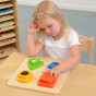 MASTERKIDZ Wooden Montessori Material Surface Texture Shape Sorter