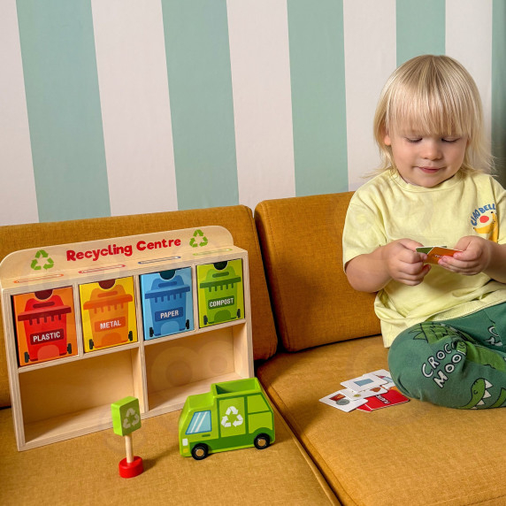 TOOKY TOY Wooden Recycling Center Educational Sorter