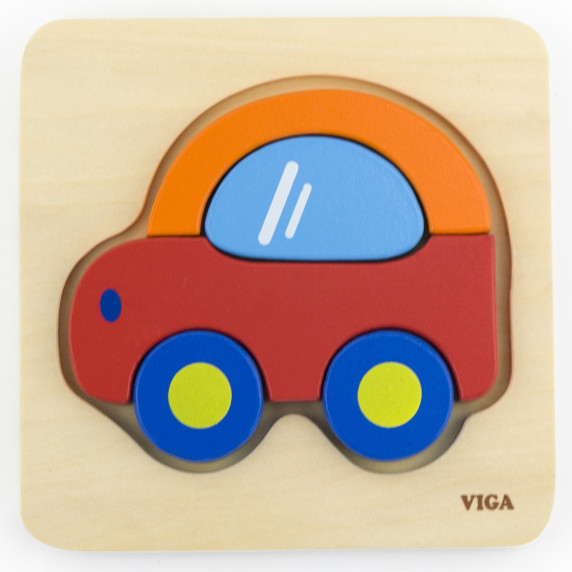 VIGA Baby's First Wooden Puzzle Car