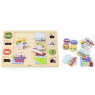 VIGA Wooden Puzzle Guess the Shadow - Means of Transport 17-piece puzzle