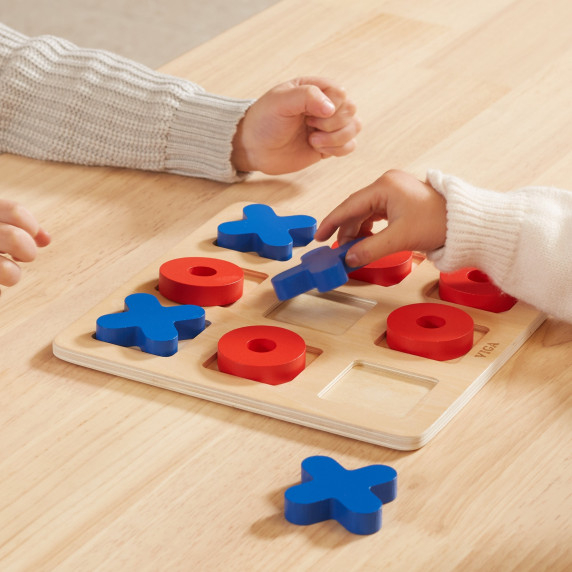 Viga Wooden Classic Tic-Tac-Toe Game