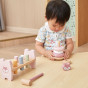 VIGA PolarB Wooden Pyramid + Punch with Hammer Set Montessori Fox