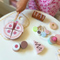 TOOKY TOY Sweet Cake Wooden Set of Sweets in a Box Confectionery Ice Cream Parlor