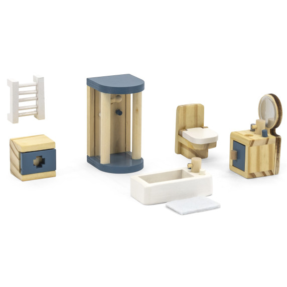 VIGA PolarB Dollhouse Bathroom Furniture Set