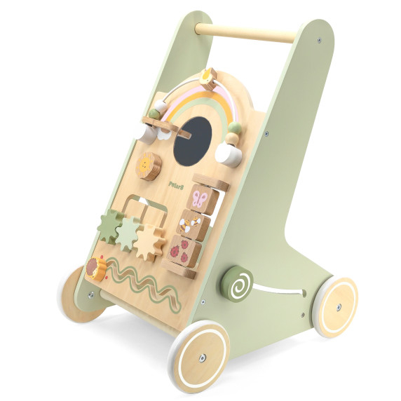 VIGA PolarB Wooden Push Walker Green Educational