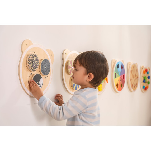 VIGA Wooden Board with Spinning Dots FSC Certificate