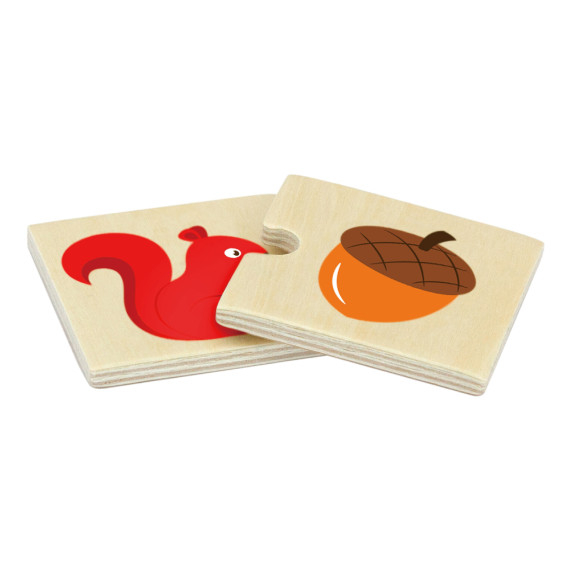 VIGA Wooden Puzzle Feed the Animal What Animals Eat Puzzle