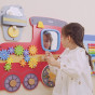 VIGA Wooden Sensory-Manipulation Board EDU Train