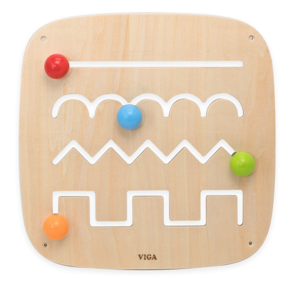 VIGA Wooden Manipulative Sensory Maze Board