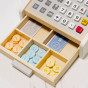 VIGA Wooden Cash Register Gray and White