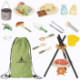 TOOKY TOY Wooden Camping Cooking Set with Campfire