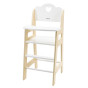 VIGA PolarB White Wooden Feeding Chair for Dolls