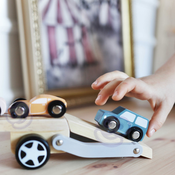 VIGA PolarB Wooden Toy Car with Montessori Cars
