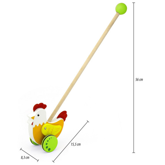 VIGA Wooden Educational Pusher Hen