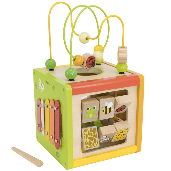 VIGA Wooden Educational Cube 5-in-1