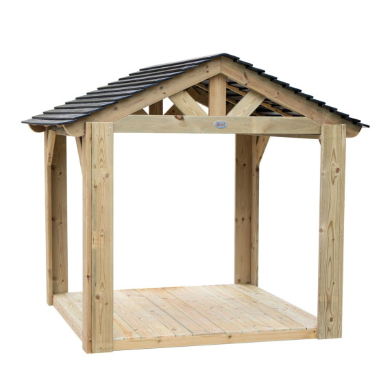 CLASSIC WORLD EDU Large Wooden House Gazebo Playground