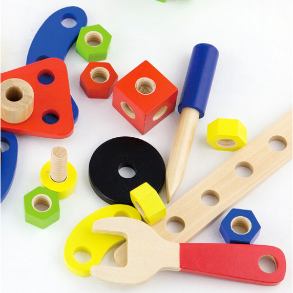 Viga Montessori 68-Piece Building Block Set
