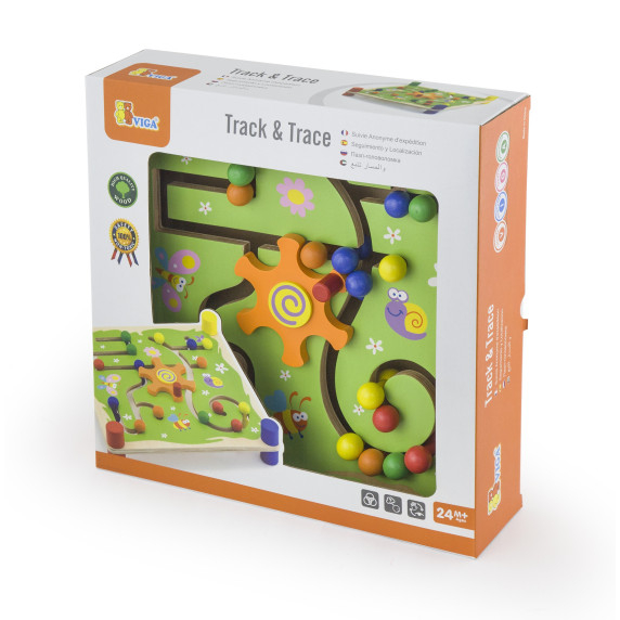 VIGA Wooden Montessori Track and Trace Educational Game