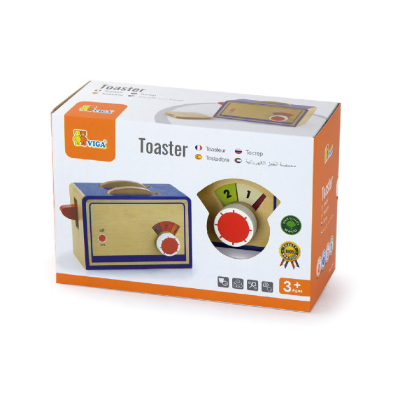 VIGA Wooden Kitchen Toaster For Children Household Appliances Toasts