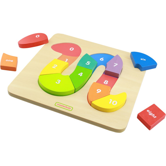 MASTERKIDZ Learning Numbers Counting Up to 10 Wooden Snake