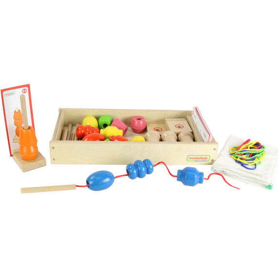 MASTERKIDZ Large Wooden Montessori Lace Threader