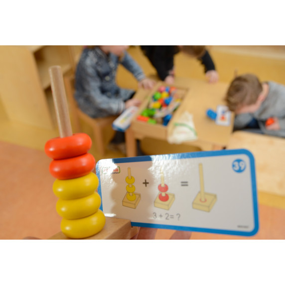 MASTERKIDZ Large Wooden Lace Threader Cards in a Montessori Box
