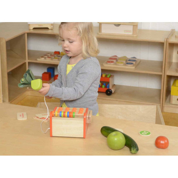 MASTERKIDZ Wooden Shopping Cart