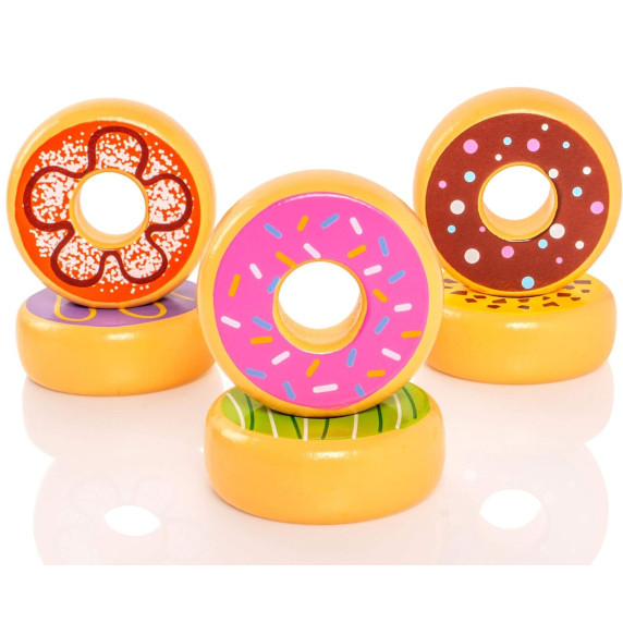 VIGA Wooden Donuts 6 pcs