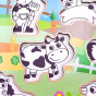 TOOKY TOY Wooden Montessori Puzzle Farm with Matching Pins