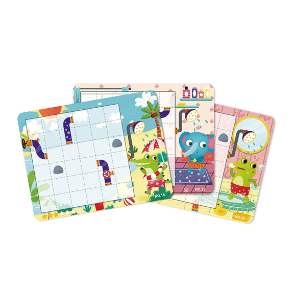 TOOKY TOY Logic Game Magnetic Board Puzzle for Children 40 pcs.