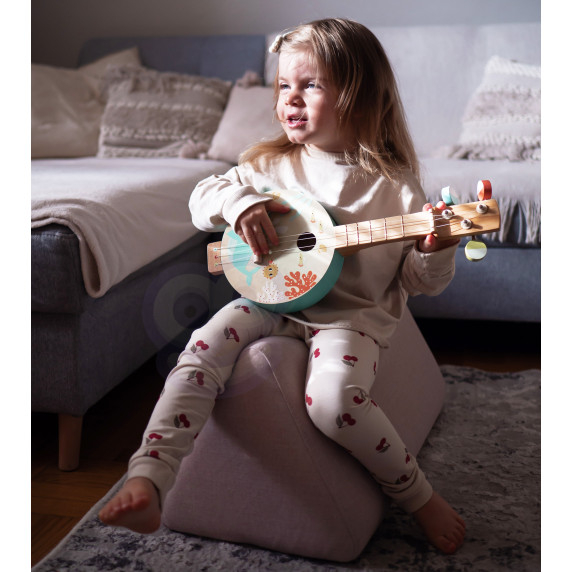 TOOKY TOY Wooden Banjo Learning Game for Kids with Sea Theme