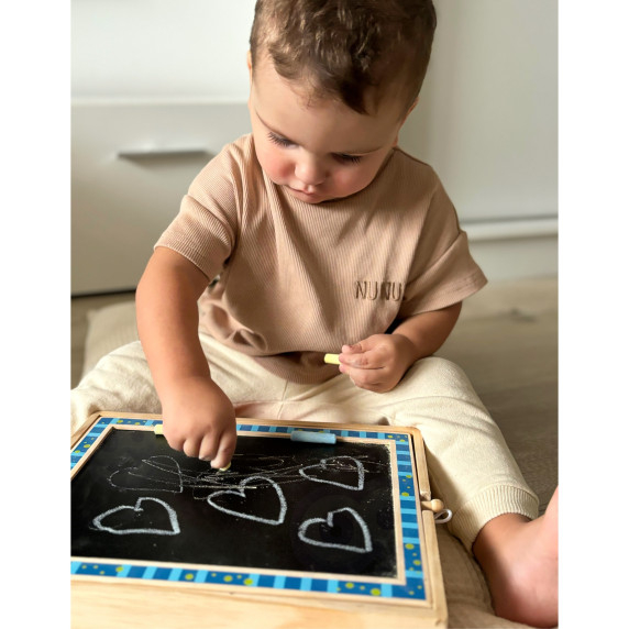 TOOKY TOY Magnetic Chalk Board 2 in 1 Shape Puzzle 117 Pieces FSC Certified