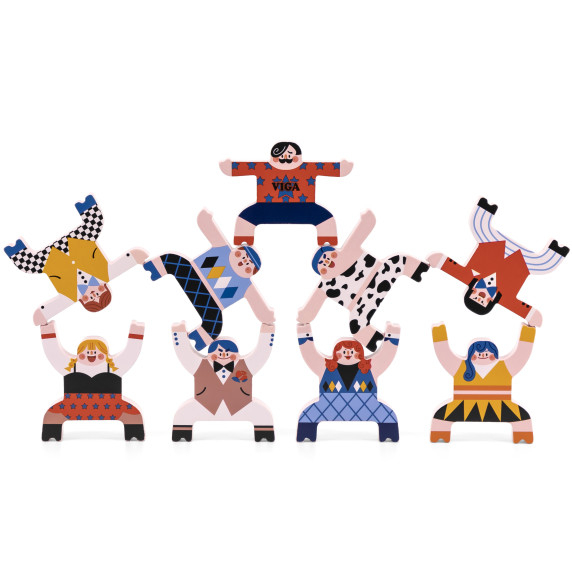 VIGA Arcade Game Balancing Circus Figures Puzzle 12 pieces