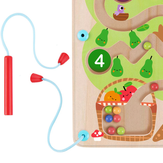 TOOKY TOY Fruit Tree Magnetic Maze Learning Counting