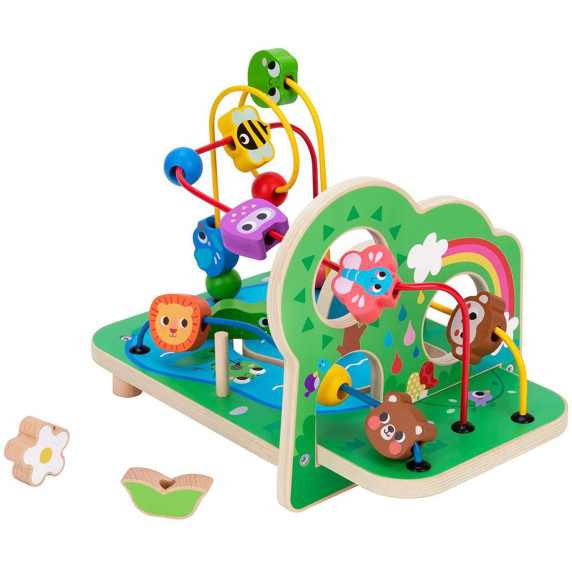 TOOKY TOY Wooden Motor Loop Forest Maze