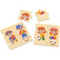 VIGA Wooden Educational Puzzle Kids Dress Up Puzzle