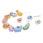 TOOKY TOY Wooden Threading Blocks ZOO