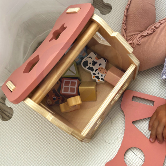 TOOKY TOY Farm Wooden Animal Shape Sorter