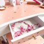 TOOKY TOY Wooden Dressing Table with Chair, Folding Mirror, Accessories, 15 pcs.