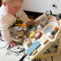 TOOKY TOY Large Wooden Manipulative Board House - Activity Center