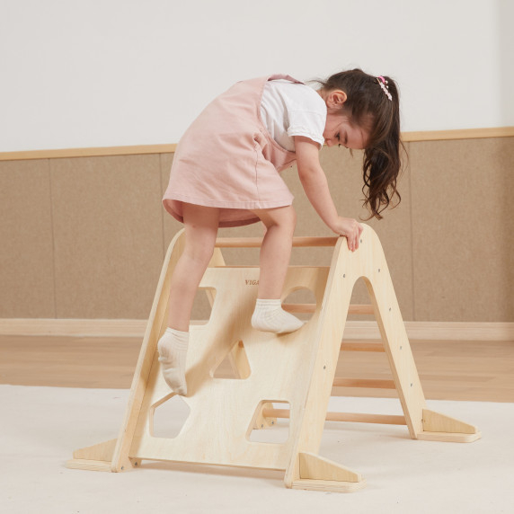 VIGA Wooden Ladder Pikler Climbing Triangle Montessori