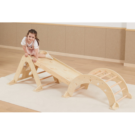 VIGA Wooden Slide Straight Climbing Wall