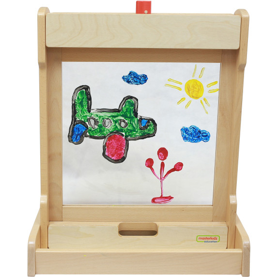 MASTERKIDZ 2-in-1 Desk Painting Window with Blackboard Stand
