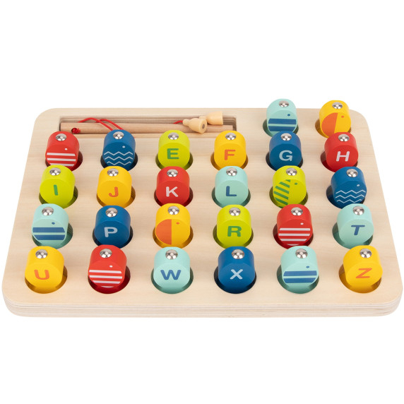 Tooky Toy Wooden Game Fishing Learning Letters 29 pcs.