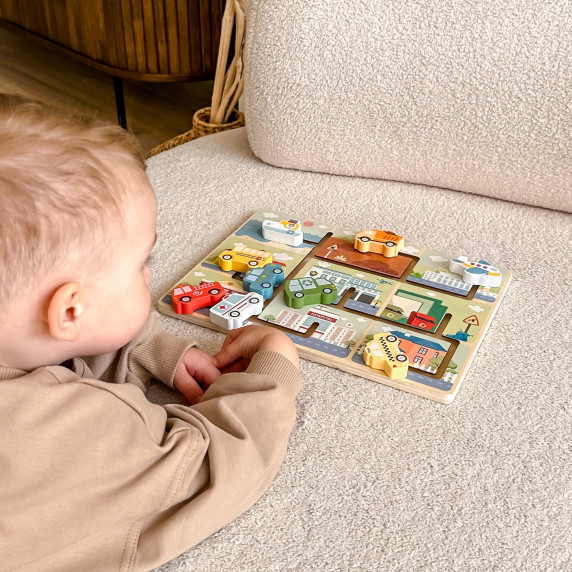 TOOKY TOY Wooden Maze Vehicles Puzzle